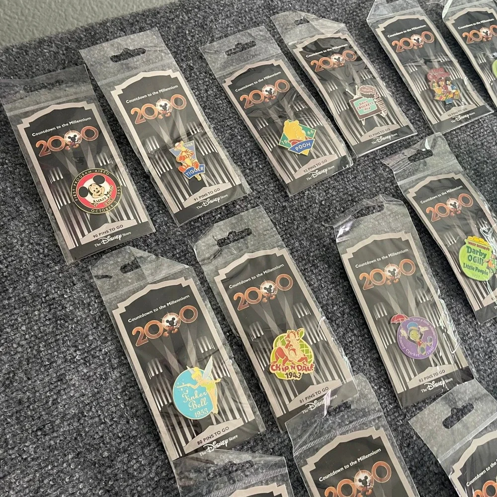 Disney Countdown to the Millennium 101 Pin‎ Complete set W Orig Receipts & Bags